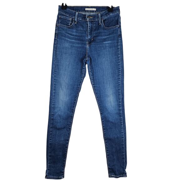 Levi’s 720 High Rise Super Skinny Women’s Jeans Size 29 Blue Stretch Denim Y2K - Picture 2 of 12